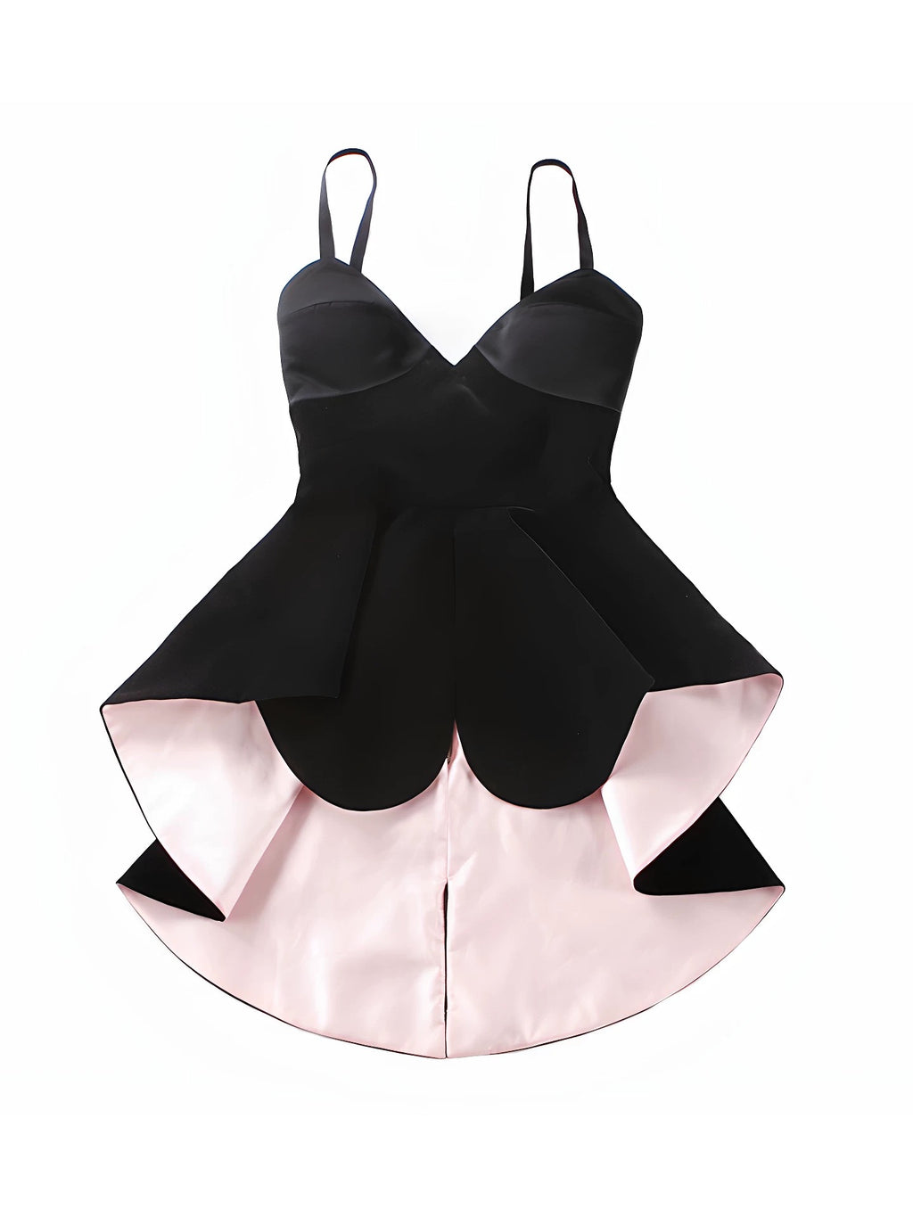 Noir Petal Mini Dress