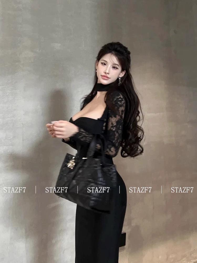 Noir Siren Gown